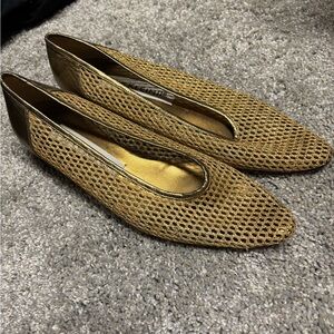 Anne Klein Gold Mesh Women's Loafers